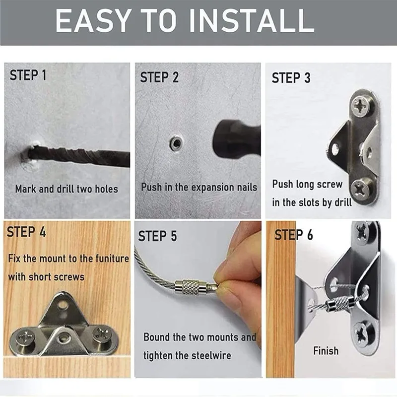 6 Set Pengaman Furnitur Anti T - Earthquake Anchor Strap ulasan dan harga