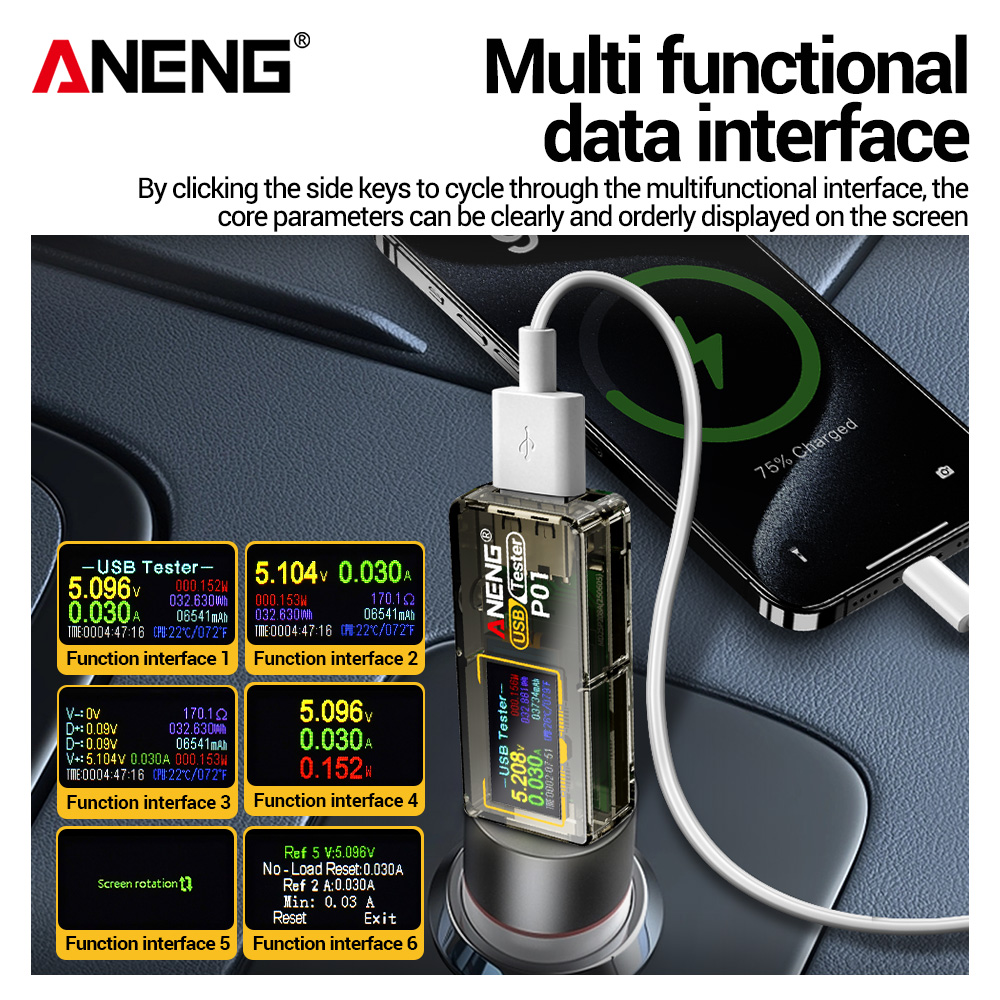 ANENG P01, Alat Penguji USB, V - Co Detector Plug ulasan dan harga